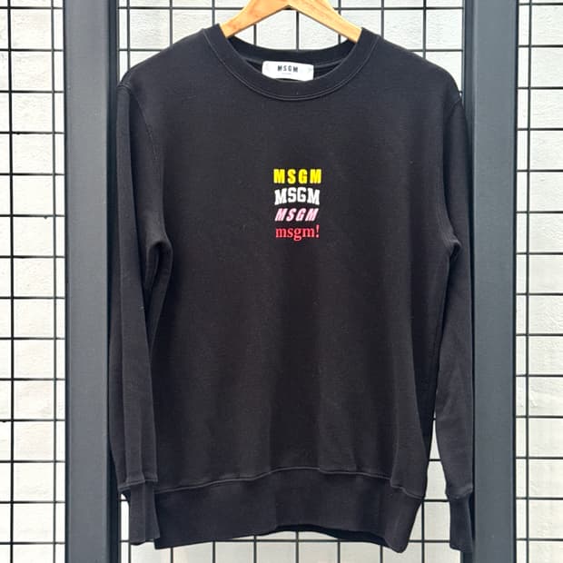 MSGM 로고 맨투맨 (black)