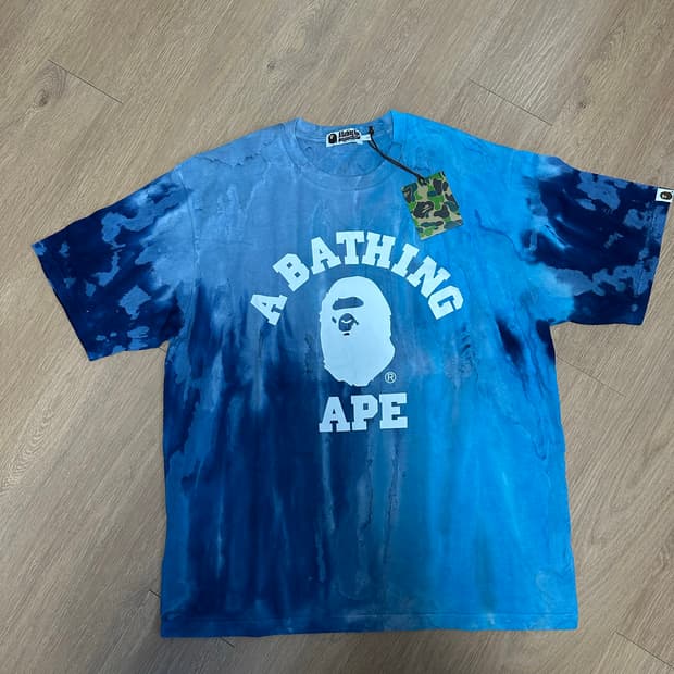 BAPE Ice Dye College Relaxed Fit T-Shirt