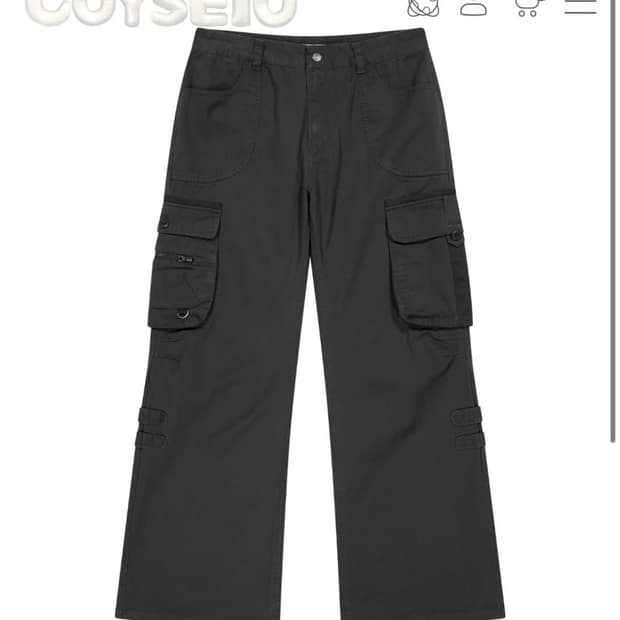 코이세이오 빅포켓 카고 팬츠 차콜