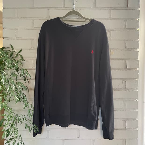 폴로 랄프로렌 블랙 코튼 맨투맨