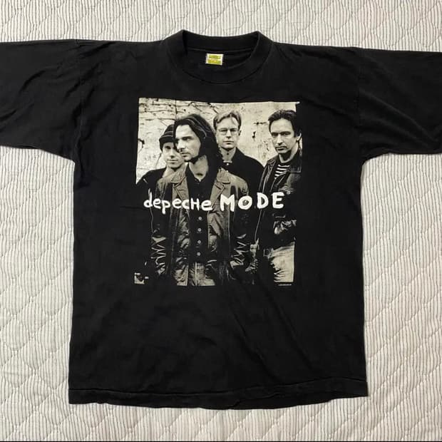 디페쉬 모드 빈티지 밴드 투어 반팔 티셔츠 depeche mode XL