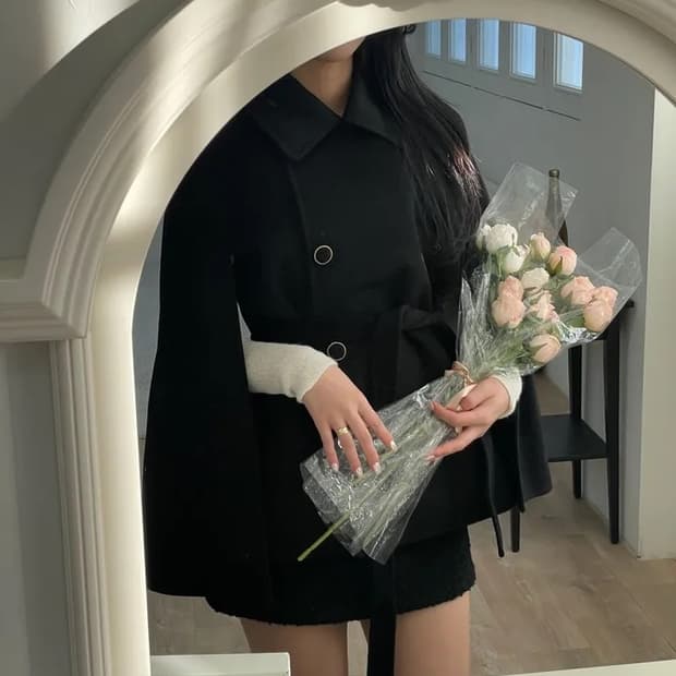 핸드메이드 케이프 숏코트