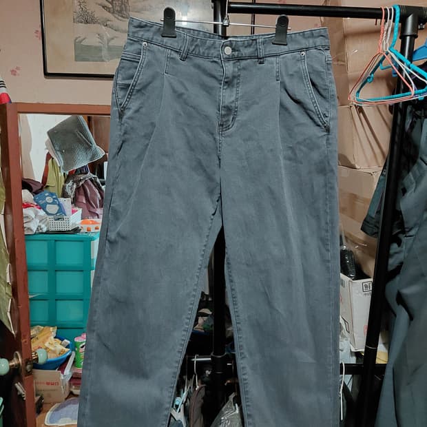 [아모프레]기모 와이드 데님 청바지 34사이즈 