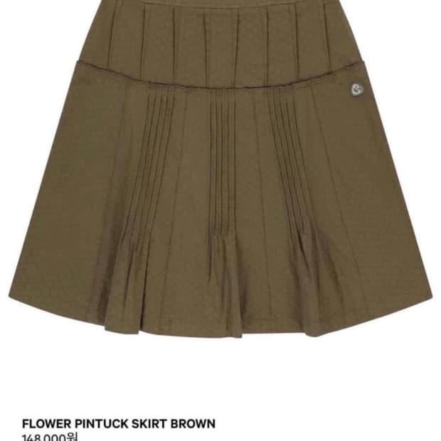 코이세이오 플라워 핀턱 스커트