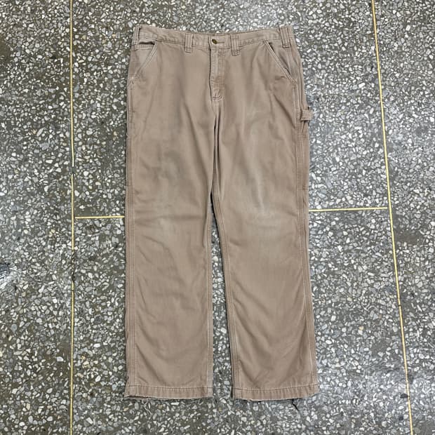 칼하트 플란넬 라인드 카펜터 팬츠 36