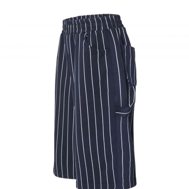 [OS] MJD TRSC 스트라이프 와이드 카펜터 버뮤다 팬츠 네이비