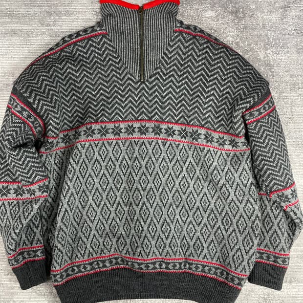 노르웨이 생산 노르딕패텅 방한니트