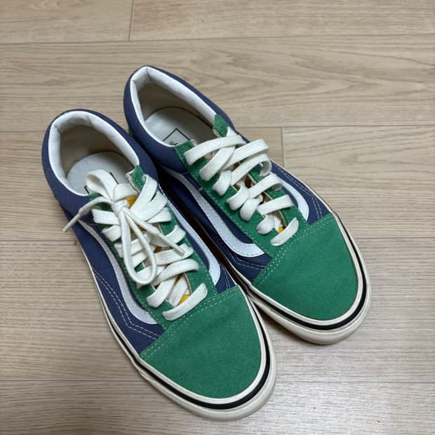 반스 올드스쿨 블루 그린 스니커즈