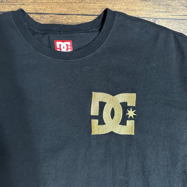 DC SHOES(디씨슈즈) 빅로고 블랙 반팔 티셔츠 M 일본판