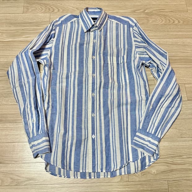 드레익스 코튼/리넨 스트라이프 셔츠 S