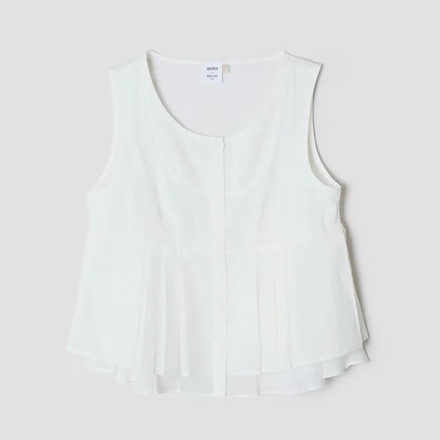 스파오 미세키서울 슬리브리스 화이트 M