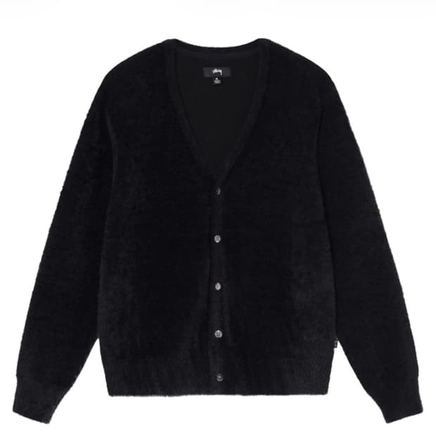 스투시 쉐기 가디건 블랙 L