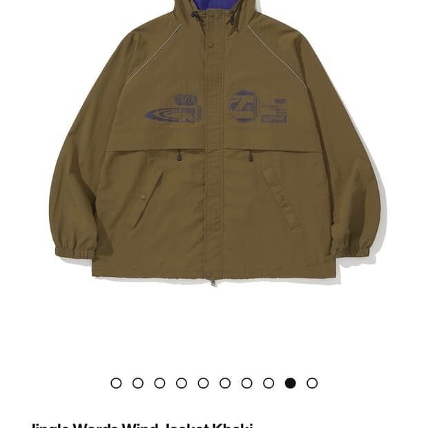 테켓 바람막이 Jingle Words Wind Jacket Khaki