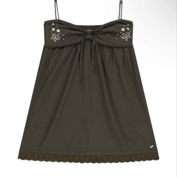 코이세이오 SOLAR STITCH MINI DRESS BROWN