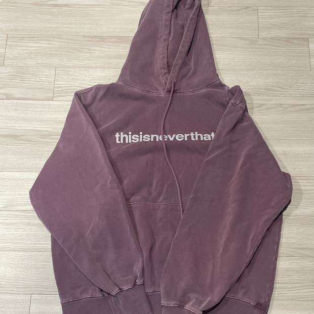 디스이즈네버댓 t-logo 푸시아 후드티 s