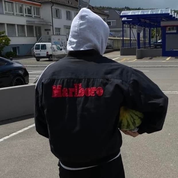 90s 말보로 리버시블 봄버 자켓