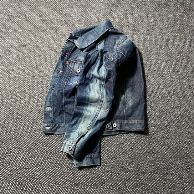 리바이스 레드룹 Y2K 생지 페이딩 워싱 데님자켓 XL