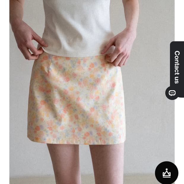 에그카 eggka 플로럴 프린트 미니스커트