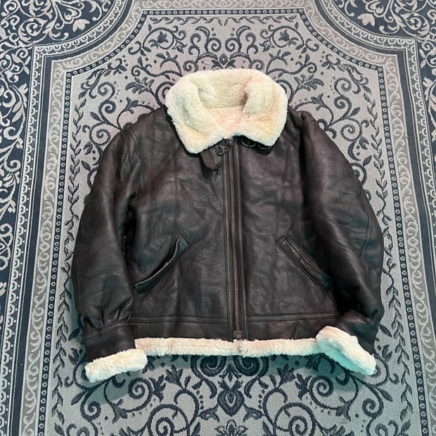 L 90s 빈티지 B-3 무스탕 자켓/W2732