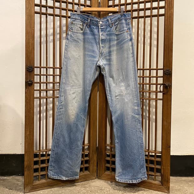 90S 리바이스 501 USA 데님 팬츠 34“