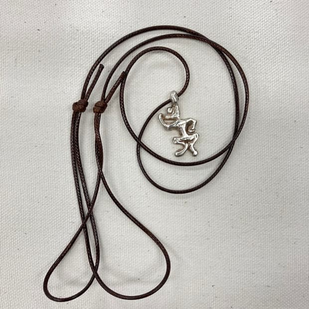 Dancing Man Pendant Necklace (Silver)