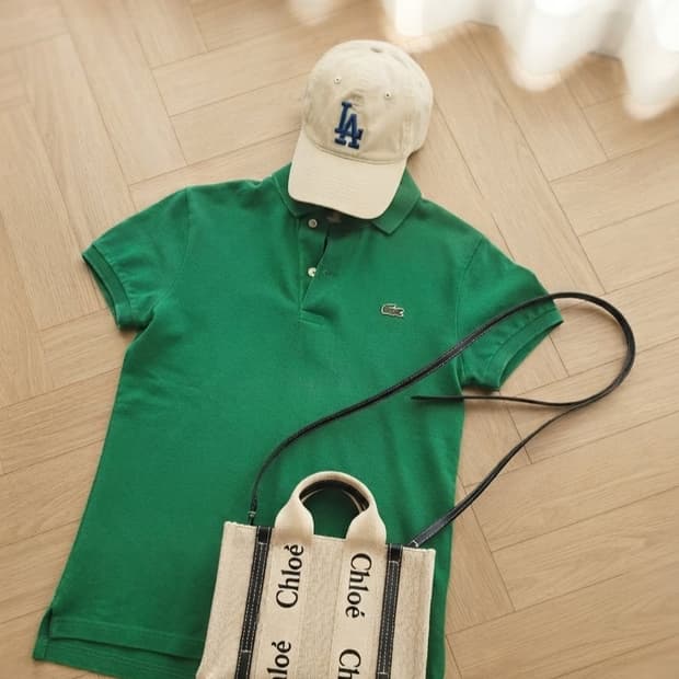 라코스테(LACOSTE) 그린 반팔 카라티 (사이즈 4)