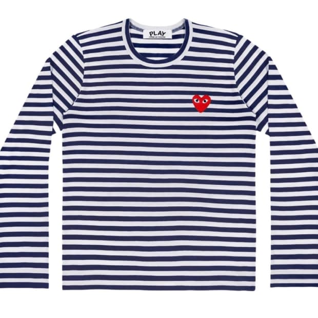 Play Comme des Garcons Red Heart Striped