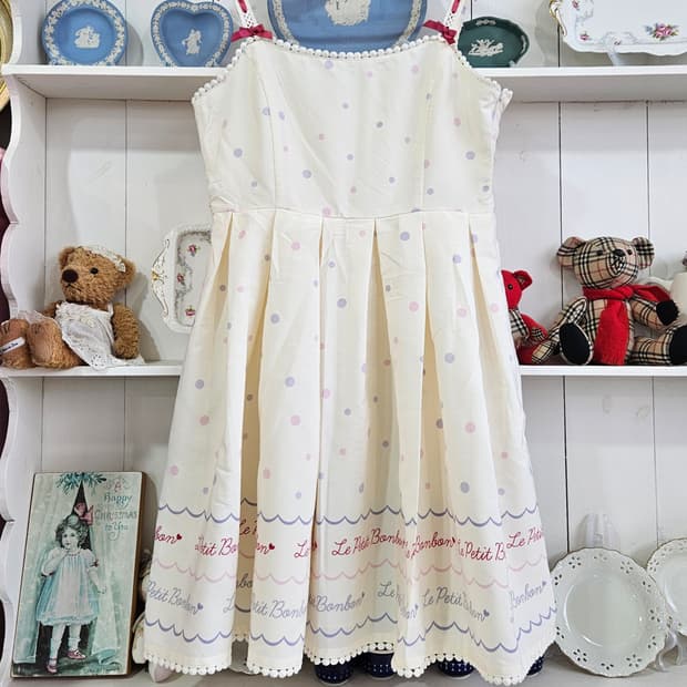 앙크루즈(Ank Rouge) 도트 리본 원피스