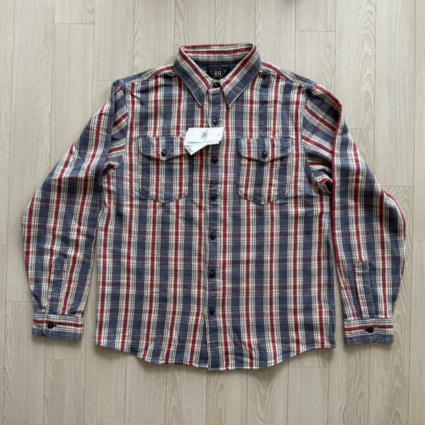 RRL 더블알엘 플래드 트윌 워크 셔츠 L