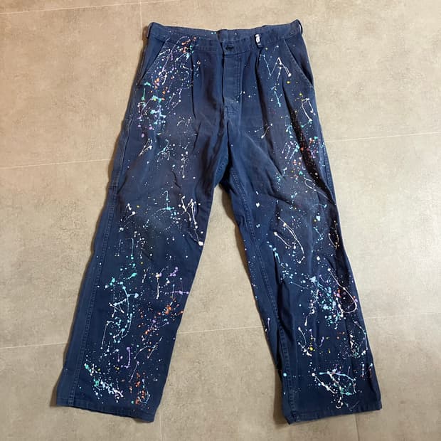 프렌치 페인팅 워크팬츠