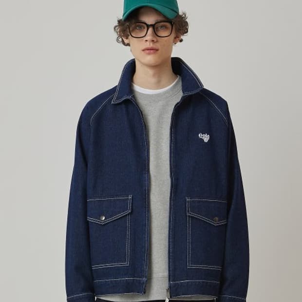 골라 진청 데님 블루종 트러커 자켓 오버핏 M사이즈