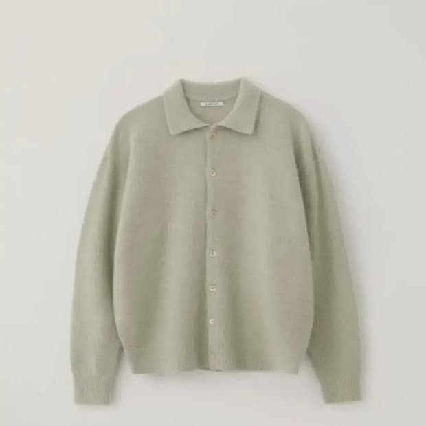 블랭크룸 알파카가디건 라임 옐로우 3