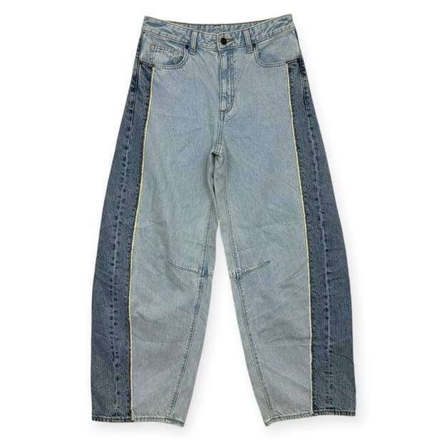 Gu 지유 리메이크 패턴 데님 팬츠 청바지