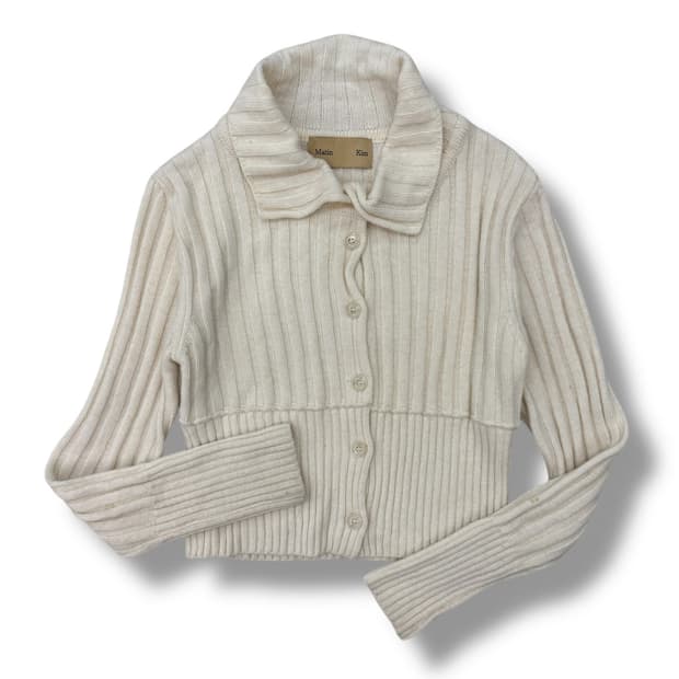 마뗑킴 카라 케이블 니트 r1992