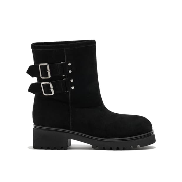 DEINET 다이닛 테디 베어 버클 부츠 블랙