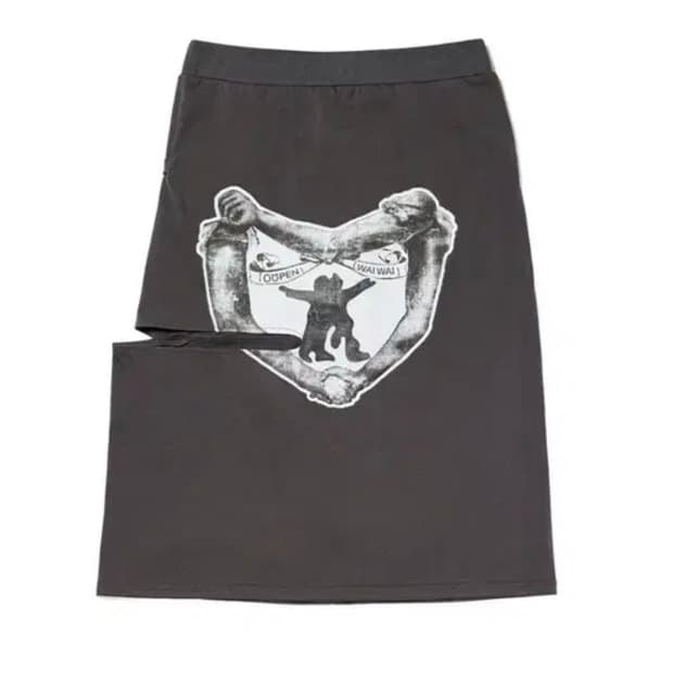오픈와이와이 Open yy 컷아웃 스커트 차콜 m