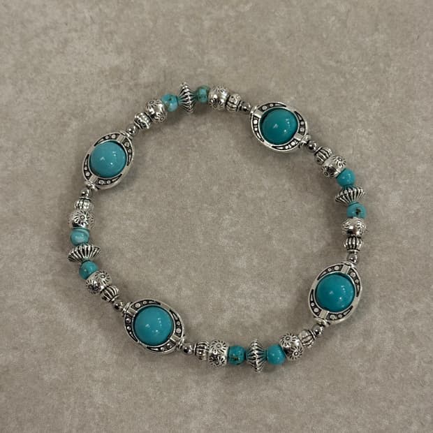 실버 포인트 터키석 팔찌