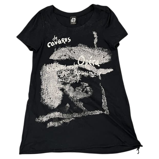 T287 JPN 블랙 프린팅 반팔티 SIZE 40