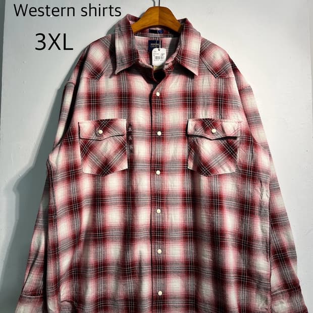 (새상품) Heavy cotton 웨스턴 셔츠 3XL