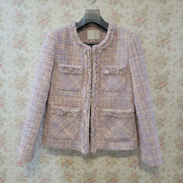 트위드 자켓 핑크 55