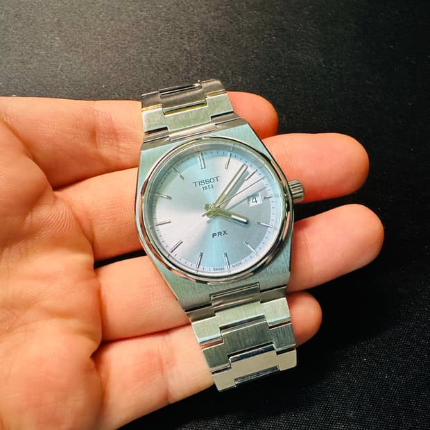 티쏘 PRX 35mm 아이스블루 쿼츠 시계 판매