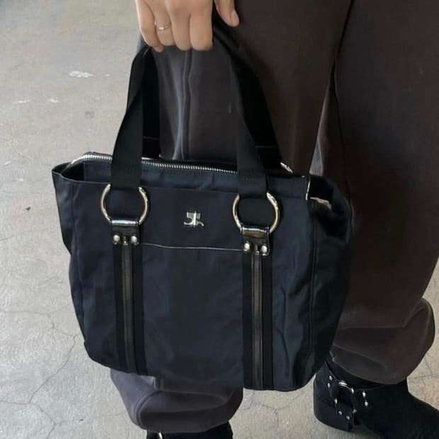 꾸레쥬 나일론 숄더백