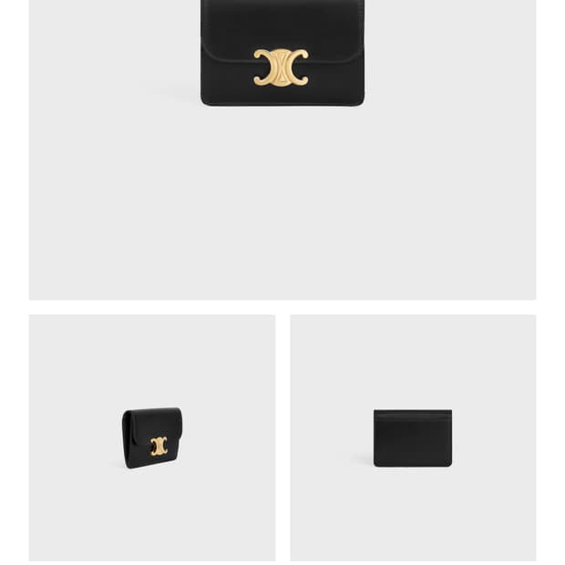 셀린느 트리옹프 플랩 카드지갑 BLACK(풀박)