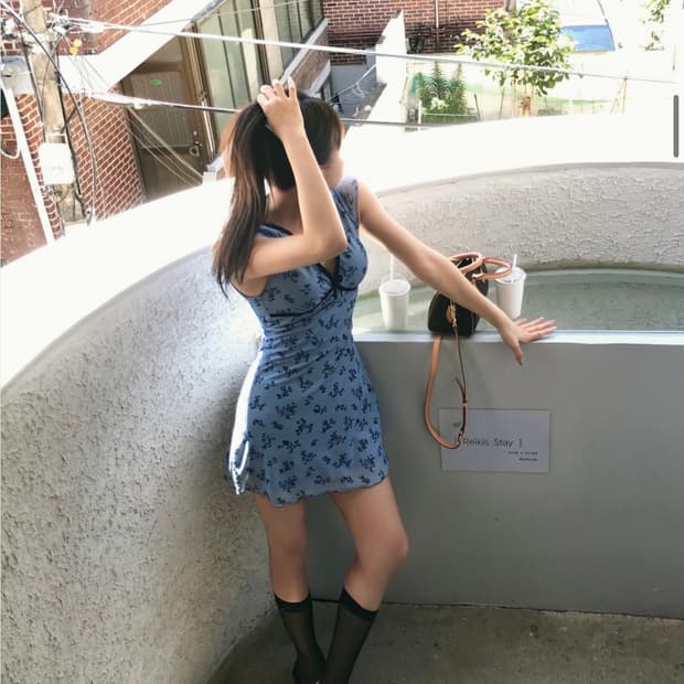클라우드 이모션 닝닝 쉬폰 원피스
