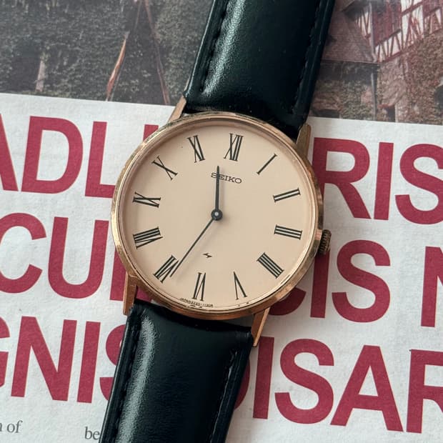 세이코 Seiko 샤리오 로만 인덱스 태엽 감기