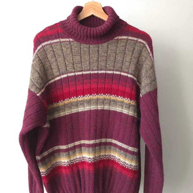 Blue Family 터틀넥 니트  made in Italy