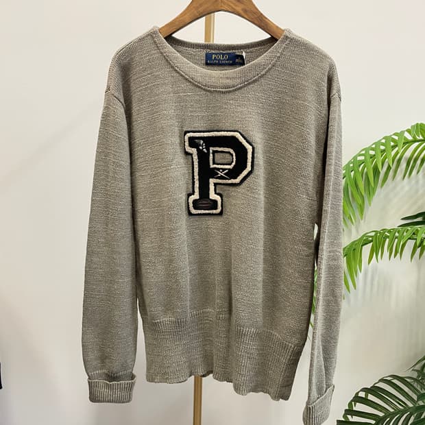 폴로 랄프로렌 P로고 럭비니트