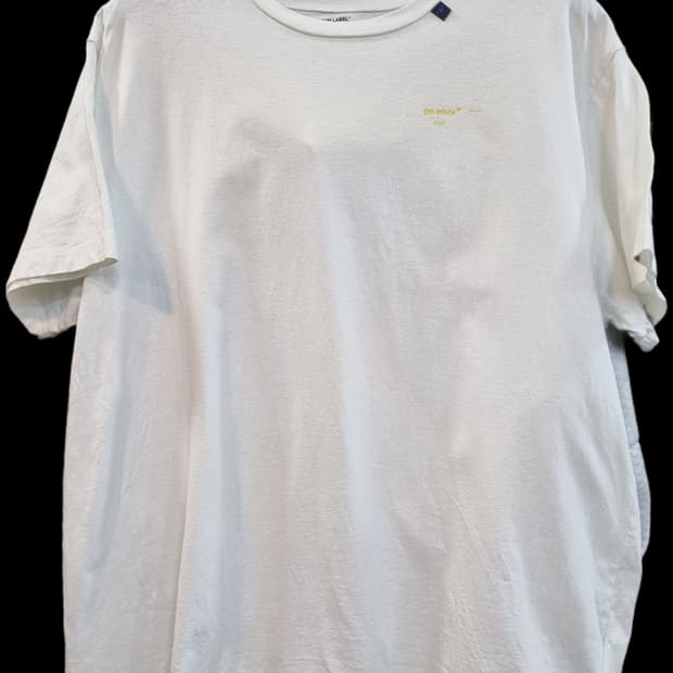 Off-White 화이트 페인트 반팔 티셔츠