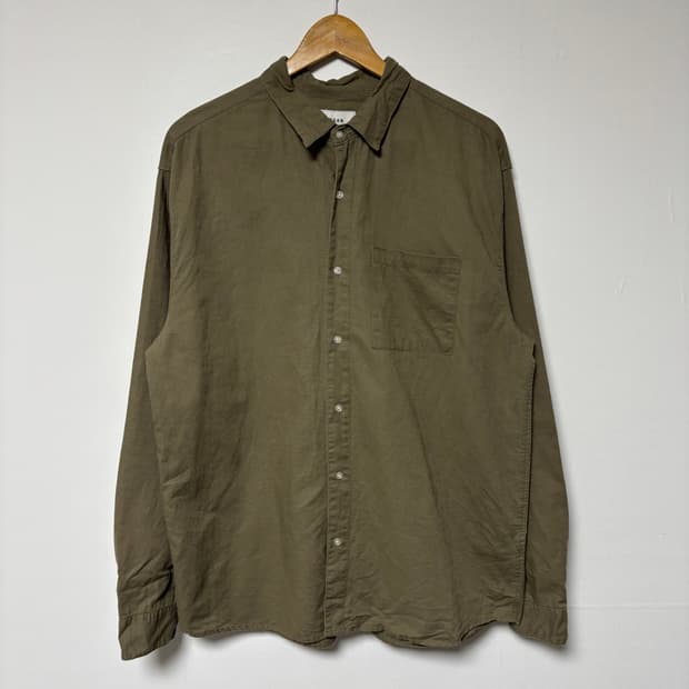 카키색 남방 셔츠  L 