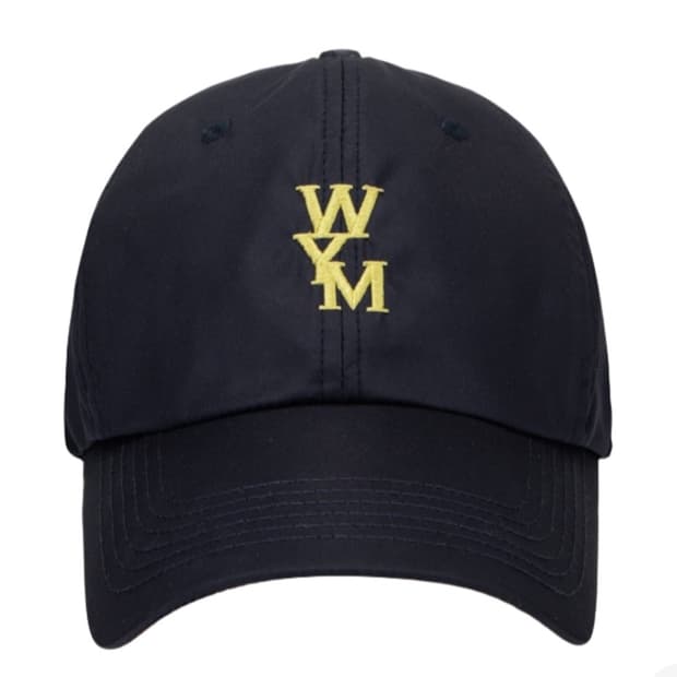 우영미 옐로우로고 나일론볼캡 다크네이비